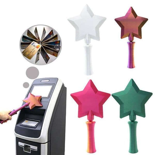 2026 Star Shaped Clip Magic Wand Style Non-contact Payment Tool Durable Scratch Resistant Plastic Card For Quick Payments