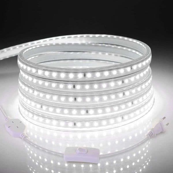LED Strip Lights 120LEDs/M Waterproof Indoor&Outdoor Rope Light for Garden Patio Kitchen Bedroom Living Room Under Cabinet Decor