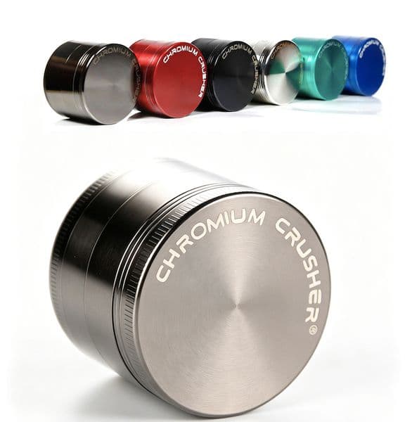 Wholesale CHROMIUM CRUSHER Herb Grinders Smoking OEM/ODM Logo Multi Colors 4 Specifications Zinc Alloy meal tobacco grinder For Glass Bongs