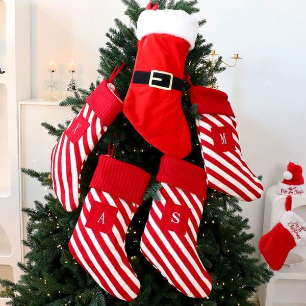Oversized Christmas Stocking For Gifts Christmas Tree Hanging Decor Window Display Ornament
