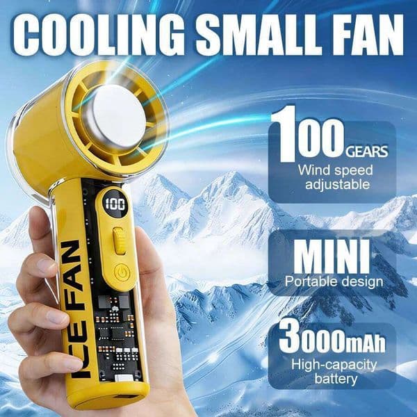 The New 100 Speed Handheld High-Speed with 3000mAh Rechargeable Portable USB Fan for Outdoor Activities Use also Indoor