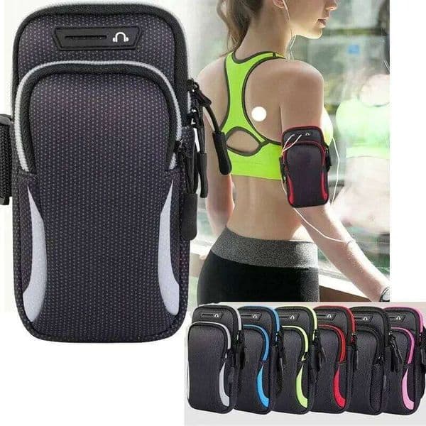 Universal 6.7'' Armband Outdoor Waterproof Fitness Running Sports Arm Phone Holder With Headphone Jack Mobile Bag