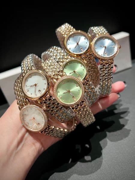 2026 women men Watch gold sliver watch set Originally Waterdrop five-segment butterfly clasp, exquisite size 28MM imported movement watches for women husband