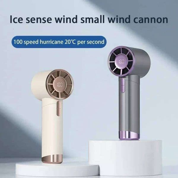 Mini Handheld Rechargeable with Power Display Portable High-Speed Mute Air Calculator Fan for Personal Cooling