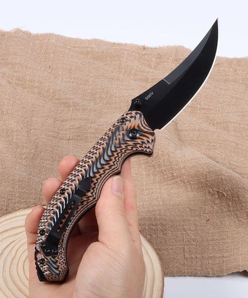 BM Mini Bedlam 865 Tactical Folding Claw Knife D2 Blade G10 Handle Portable Outdoor Utility Knife with Hunting Function