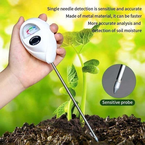 Compact Soil Moisture Meter for Indoor Outdoor Gardens - Easy Read Dial Plant Hydration Tester