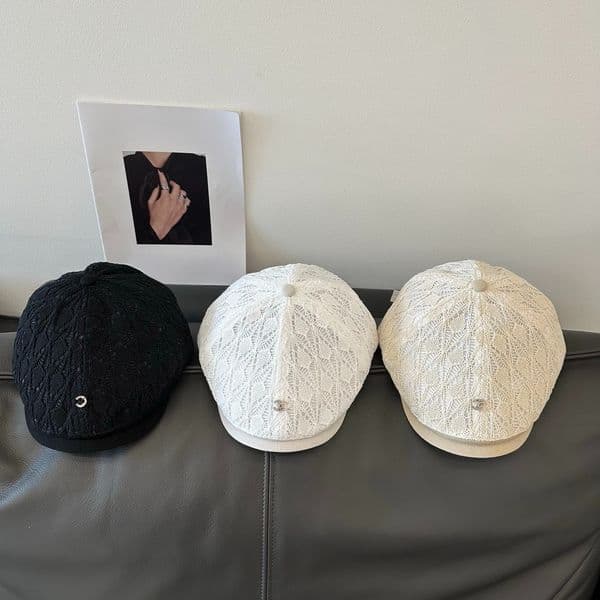 Women Vintage Lace Newsboy Cap Classic Dome Beret Hat Breathable Spring Summer Casual Baker Boy Cap for Daily Travel Fashion Accessories