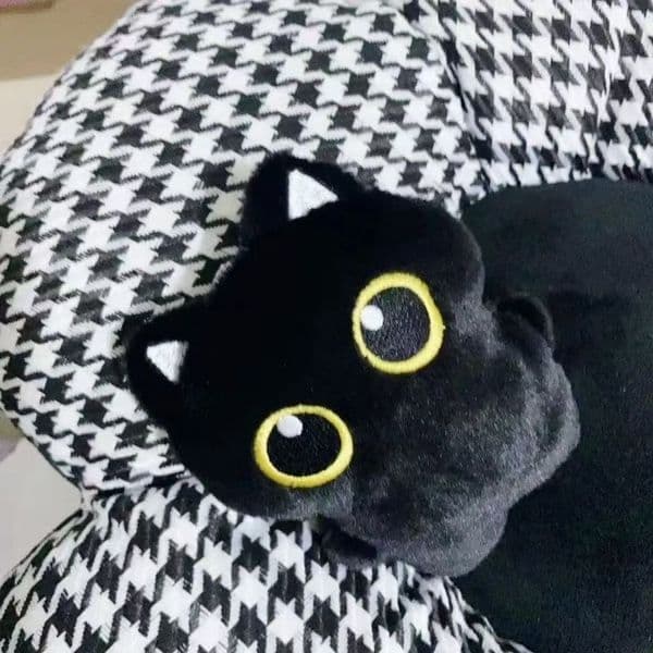 Mini Kawali Cat Doll Keyring Plush Cat Noir Pendant Gift Cartoon Stuffed Animal Toys Cat Keychain Gift