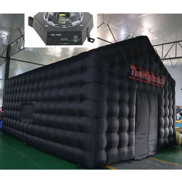 Outdoor Games Activities 7X5m Inflatable Nightclub Portable LED Disco Lighting Mobile Night Club Cube Party Tent