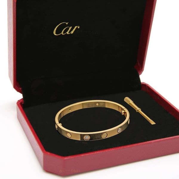 High Quality 18K Gold Love Screw Design Luxury Designer Jewelry Diamond Bangle Size 15 22 Bracelet