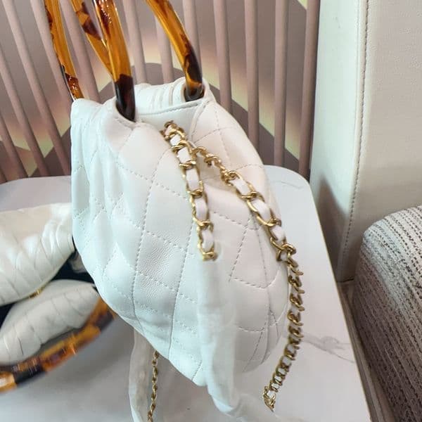 ZOJ Multi-color Bucket Bag with Acrylic Ring Handle,2 SIZE Casual Daily & Travel Shoulder Bag