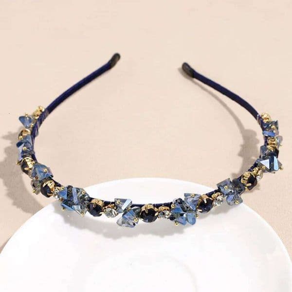 Fashion Crystal Bezel Headwear Women Headband Girls Vintage Bands Hairband Hoop for Wedding Party Hair Jewelry Accessories
