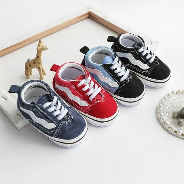 Little Kids Canvas Sneakers Baby Boys Girls Shoes Cutefeet First Walkers Infant Toddler Anti-Slip Soft Sole Classical Newborn Baby Shoes 0-18 Month