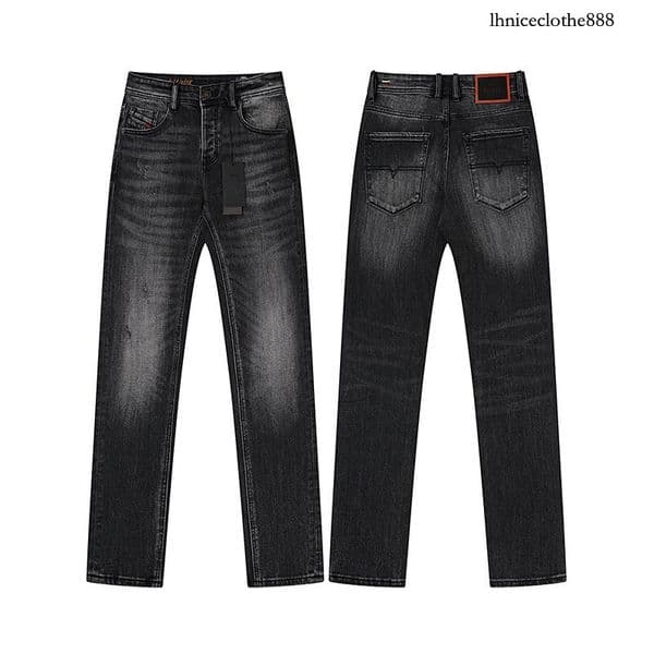 Tt American-dieeselly style jeans, slim-fit stretch high street casual pants, washed and distressed, for men and women f6 2e