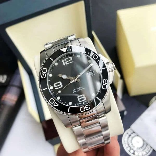 Conquest L3.781.4.56.6 3A +Quality 41MM Mens Automatic Mechanical 2813 Movement Stainless Steel Bracelet Concas Ceramic Bezel With HYDROCONQUEST Watch