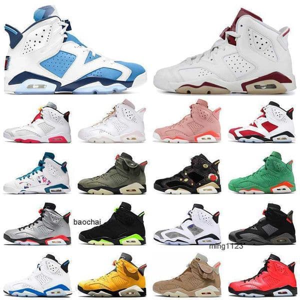 6 6s basketball shoes UNC Millennial Pink British Khaki Green Abyss Flint HARE Olive Chrome Gold Hoops women mens trainers sports sneakers World Cup