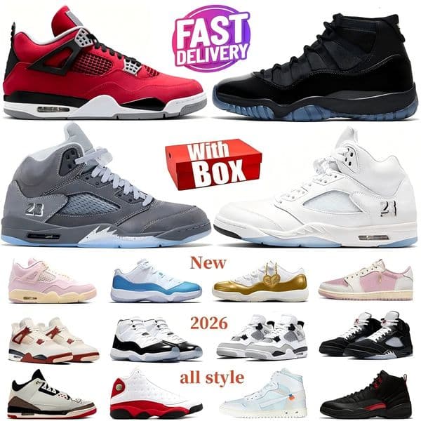 with box 3 4 5 11 12 deigner Baketball Shoe Wolf Grey Chicago Gamma Univerity Blue Toro After Brick White Metallic Black Cat Men hoe trainer size 36-46