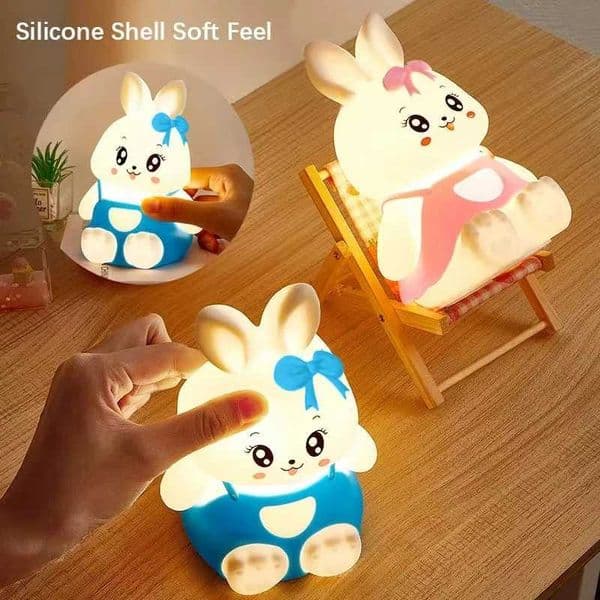 Rabbit Night LightTouch-SensitiveChargable with TimerIdeal for Home DecorPerfect Gift Choice H260428