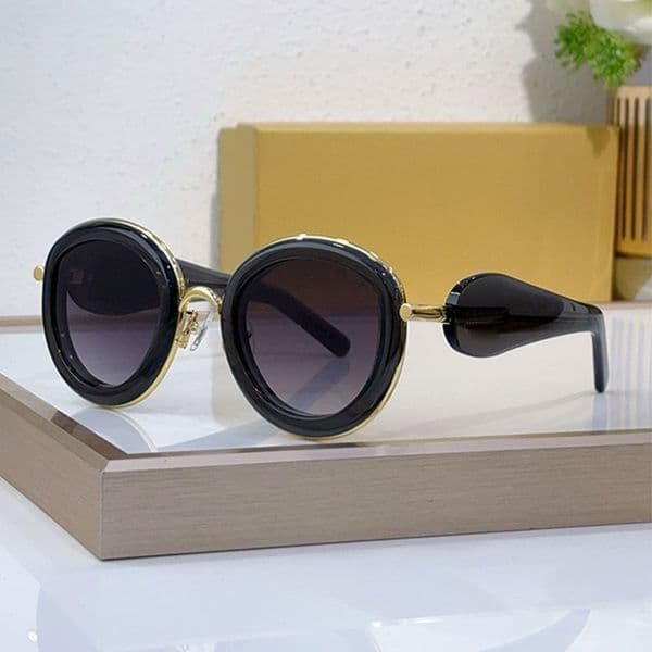 LW40149U Womens 26 Season Sunglasses Circular Frame UV Protection Light Luxury Retro Travel Wind Belt Original Box