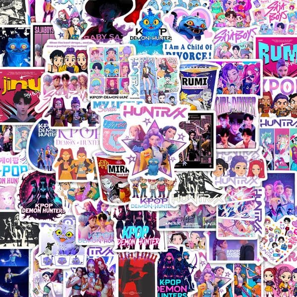 5 Types Of Amazon KPOP Demon Slayer Graffiti Stickers For Journals, Movies, Waterproof Water Bottles, Laptops