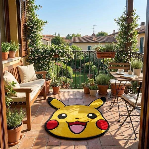 Pokemon Floor Mat Pokemon Cute Pikachu Rug Anime Cartoon Shaped Floor Mat Soft Plush Non-Slip Carpet For Kids Room Bedroom Playroom Decor Kawaii Hot Sell