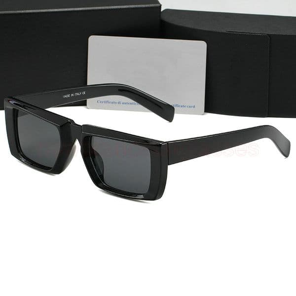 Square Sunglasses Women Rectangle Brand Designer Linea Rossa Sunglass Male Retro Black Lens Driving Fishing Oculos Uv400 Symbole Sunglasses With Triangle Logo 056