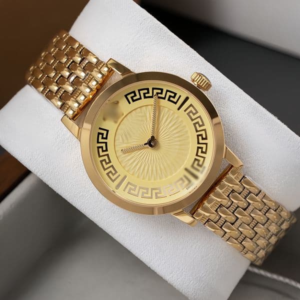 Watch women designer GRECA FORTUNA couple Series watch designer woman 35mm gold color strap watch medusa head pattern high end 009-3