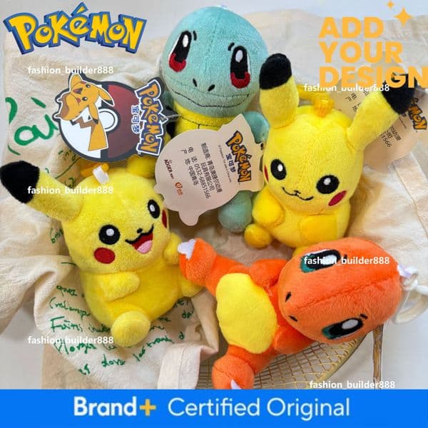Pokemon Doll Pikachu Keychain Backpack Pendant Pokemon Game City Claw Machine Plush Toy Hot Sell