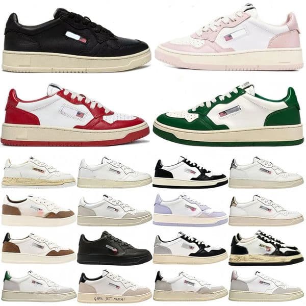 Designer Shoes Casual Shoes Action Two-Tone Leather Suede Low Platform Sneaker Medalist Sneakers Panda Pink Men Women Outdoor Sport Autryy Trainers Size 36-45