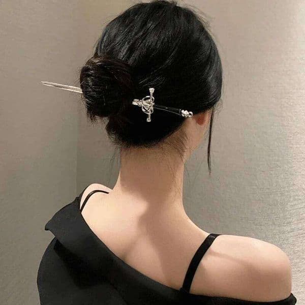 New Punk Metal Sword Hairpin Chinese Simple Hair Sticks for Women Diy Hairstyle Design Tools Accessories Dropshipping