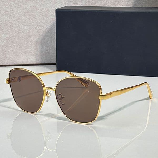 CH5522 Womens Luxury Polygonal Sunglasses Square Metal Frame UV Protection Top Quality Retro Lady Travel Goggles