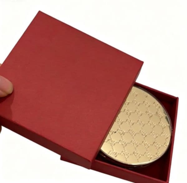 Double-Sided Gold Compact Travel Mirror Portable Vanity Makeup Mirror with Ultra Clear Reflection for Household Cosmetic & Daily Beauty Use