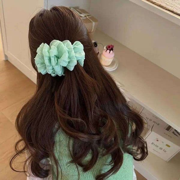 1pc Korean Cloud Puff Banana Hair Size Back of Head Full Twist Straight Vertical Clip