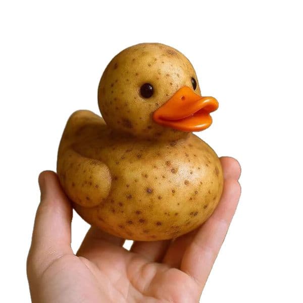 Desktop Decoration Resin Whimsical Vegetable Duck Ornament Cute Creative Animal Sculpture Cartoon Waterproof Duck Statue
