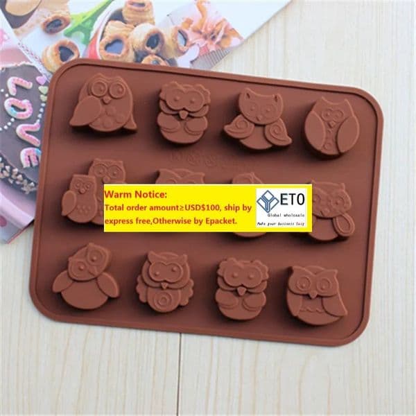 Owl Shaped Chocolate Mold Ice Mould 3D Shape DIY Fondant Mould Silicone Dessert Cake Tool Tax Duty Free HJ