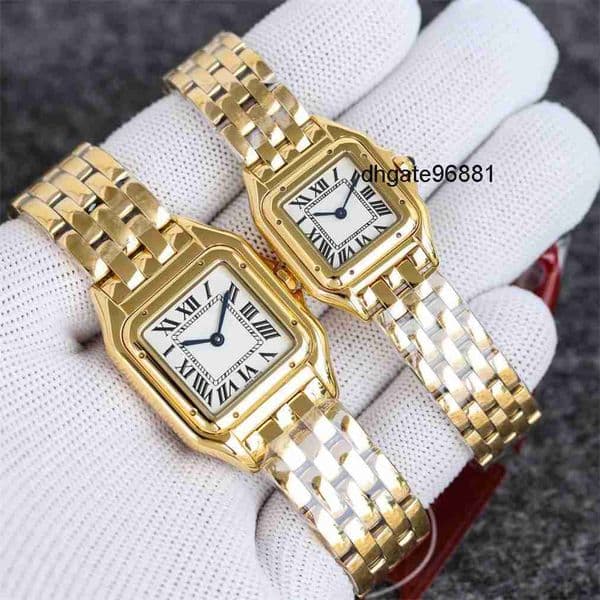 Top quality panthere watch super clone watches designer women mens watch swiss quartz movement sapphire glass 316L steel strap 22mm with box K385