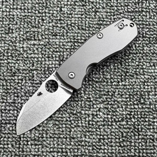 C158 Pocket Folding Knife Label Titanium Alloy Handle Outdoor Camping Defense Hunting Knife EDC Tool Gift