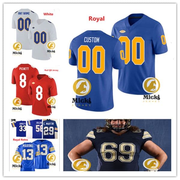 James Conner Football Jersey 1 Larry Fitzgerald 10 Quadree Henderson 25 LeSean McCoy 8 Kenny Pickett 97 Aaron Donald Jerseys Custom Stitched