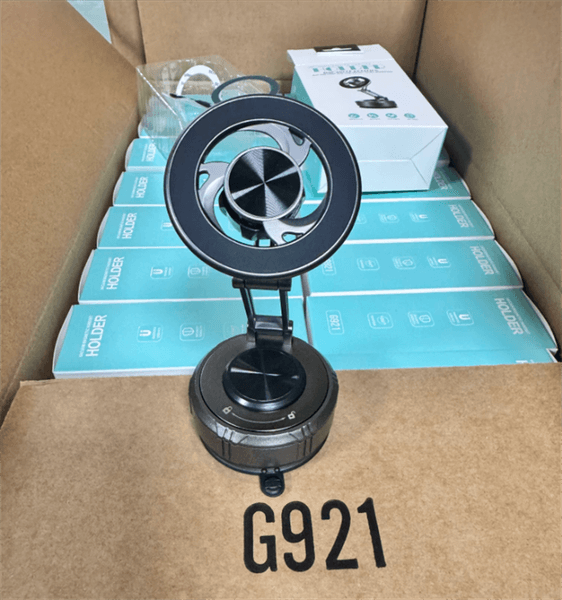 High-quality aluminum alloy Car-mounted vacuum suction dashboard central control universal rotating folding magnetic car phone holder