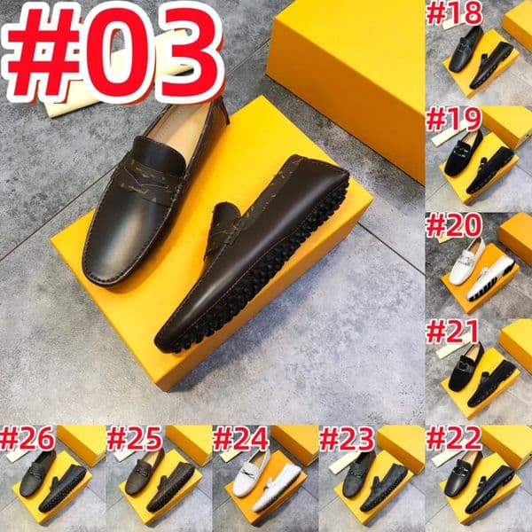 2026 Genuine Leather Men Designer Loafers Comfortable Driving Shoes luxurious Slip On Mens Moccasins Wedding Party Men Shoes Office Dress Leather Shoes 38-46