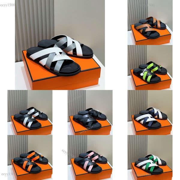 2026 TOP QUALITY Designers Sandals Luxury slides Summer Men's Thick-soled Slippers Flat Flip-flops Casual Fashion All-match Brand Factory Direct Sales top AAA