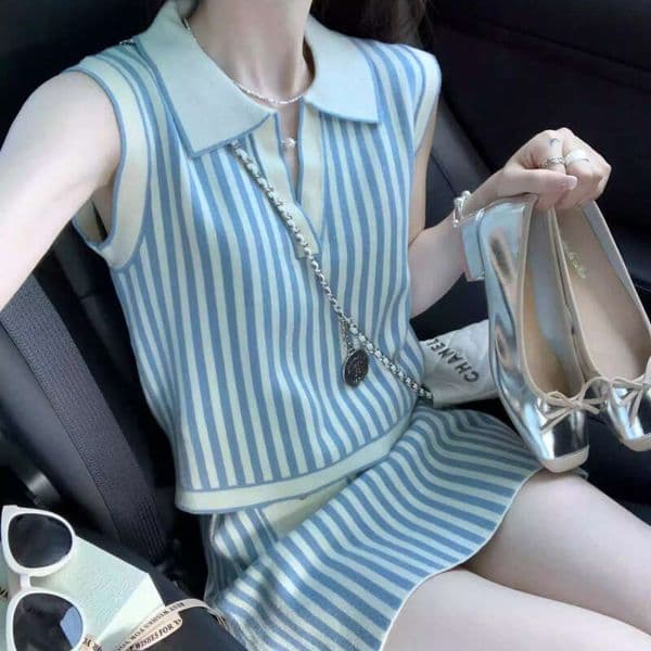 Designer 2026 French-style Slimming Sleeveless Dress Women, New Summer Two-piece Set, Elegant And Luxury Chic Outfit For Spring Commuting Free Shipping