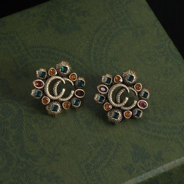 Fashion Colorful Vintage Earrings Charm Womens Brand Designer Earrings Letter Crystal Rhinestone Pearl Womens Wedding Jewelry Gifts