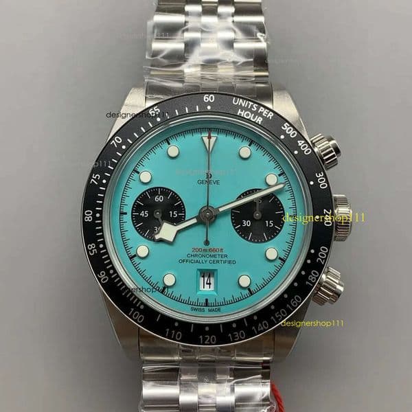 Black Bay BB58 79360N-0024 AAAAA 5A Quality SuperClone 41mm Men Watches Automatic Mechanical Chronograph 7750 Movement Gift Box