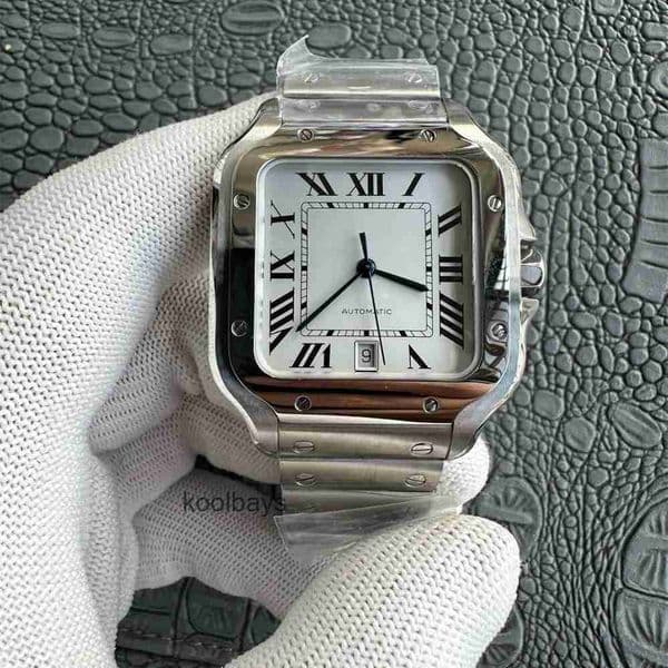 Top quality santo watch mens watch watches super clone watches 1847MC mechanical movement designer watch sapphire glass 39.8mm with box NSQZ