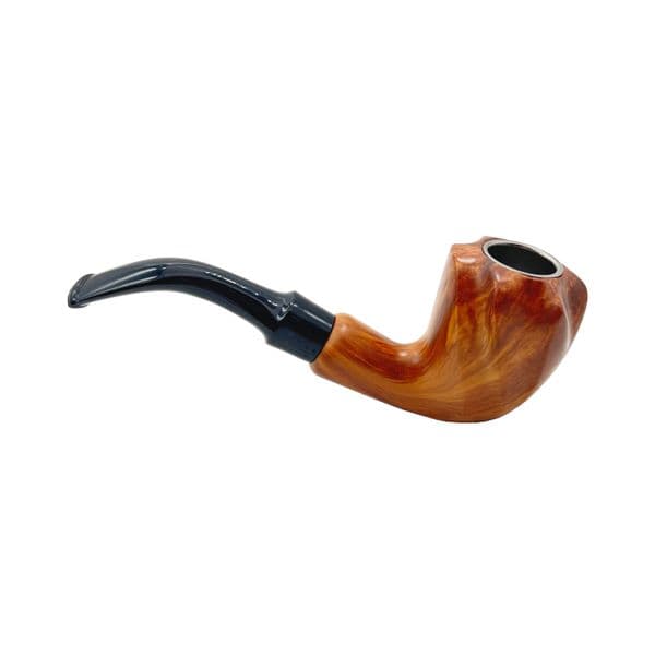 Creative, Custom Wood-Look Resin Smoking Pipe Curved Bakelite Pipe Gift Set 5527