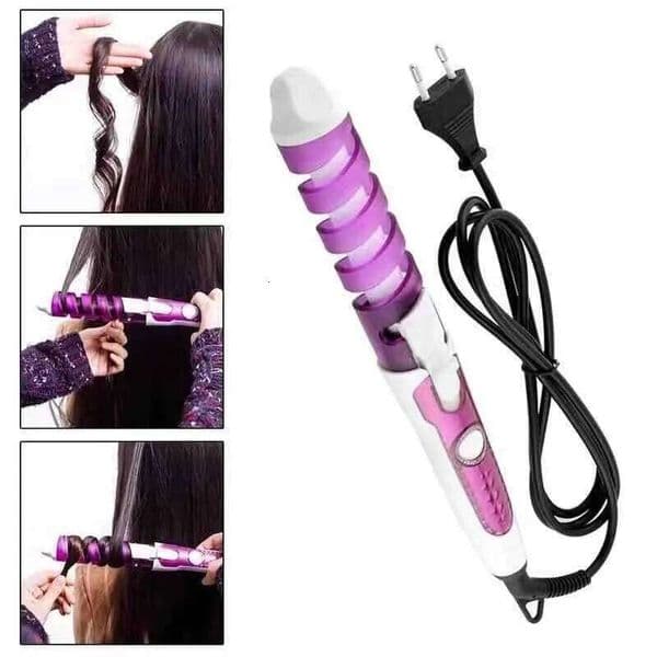 Professional Curler Roller Magic Spiral Iron Fast Heating Curling Wand Electric Hair Styler