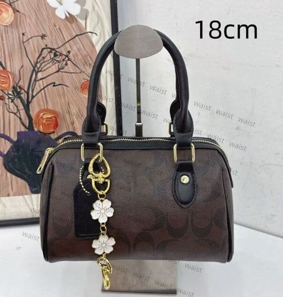 2026 Designer Bag rowan 18cm 25cm Classic Shoulder Bags Floral Zipper Classic Leather teri Shoulder Crossbody Handbags mini Bag and big boston bags