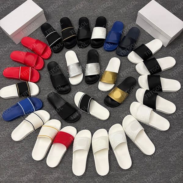 Men Slides Designer Flip Flops Carved Letters Summer Slippers Luxurious Soft Comfortable Non Slip Beach Sandals Sizes 39-46 1111