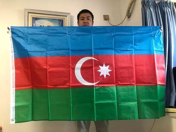 Azerbaijan Flag Banner 90X150cm AZ AZE Azerbaijan Flag For Meet Parade Party Hanging National Flag Home Decoration Flag